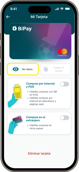 <p>Selecciona el bot&oacute;n <strong>Ver datos de mi tarjeta</strong></p>
